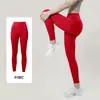 Calça de Yoga para Primavera e Outono Secagem Rápida Cintura Alta Sem Costura Leggings de Yoga Malha para Treino Esportivo Calça Cropped