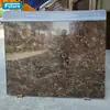 Placa de mármore natural personalizada Marrom Castanho escuro Castanho claro Pedra processamento por atacado mesa de bay window mesa sobre o batente