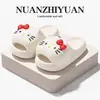 Pantuflas de gatito para estudiantes mujeres, pantuflas de interior con suela suave y sensación cómoda y acolchada, pantuflas de gato de verano para usar al aire libre, antideslizantes