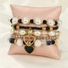 Pulsera Multicomponente Transfronteriza Europea y Americana BZ1942 Perla Hecha a Mano con Cuentas Moda Bohemia para Mujer Pulsera Corazón de Durazno
