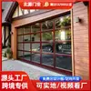 Venda Direta de Fábrica de Portas de Garagem Panorâmicas de Vidro em Liga de Alumínio, Portas de Garagem de Vidro Oco, Portas Basculantes Coloridas de Aço Laminado