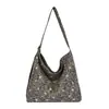 Bolsa Tote Estampada Leopardo Estrela Retro 2026 para Mulheres, Grande Capacidade, Bolsa de Ombro Estilo Casual, Bolsa Transversal Casual para Estudantes e Deslocamento