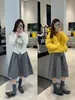 Falda Larga de Invierno 2026 para Mujer, Estilo Casual, Espesa de Lana, Forma de Capullo de Flor, Nueva, Elegante, Versátil, Adelgazante, Longitud Media, Estilo Paraguas