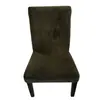 Funda de Silla Gruesa Elástica de Terciopelo Zorro Plateado Transfronteriza de Respaldo Alto Color Sólido Simple Funda de Silla de Medio Paquete Medio Corte Hotel Funda de Silla de Restaurante