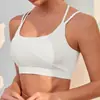 El top deportivo de tiras cruzadas de Chen Shijie se puede usar como prenda exterior, cuenta con una almohadilla en el pecho incorporada, absorbe el sudor y es transpirable, y es adecuado para yoga