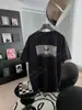 [Recomendación Principal] Yuran 26 Colección Primavera/Verano Nueva Camiseta de Manga Corta con Estampado de Tinta Patrón Vintage Algodón Suave Lavado con Enzimas
