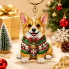 Llavero de Pintura de Diamantes DIY Navideño, Colgante de Animales Lindos con Arte de Diamantes, Decoración Hecha a Mano con Pedrería, Regalo Navideño Transfronterizo