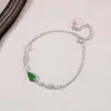 Yuebao Joyería Jade Natural Plata de Ley S925 Calabaza Incrustada Pulsera Apilable Moda Lujo Ligero Joyería de Mano de Gama Alta Personalización