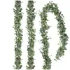Folhas de Eucalipto Artificiais, Trepadeiras de Camélia Artificiais, Decorações para Festas de Casamento, Folhas Falsas de Hera, Plantas