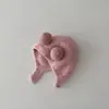 Chapéu de Lã de Elfo Bebê Outono e Inverno Espessado Quente Proteção de Orelha à Prova de Vento Chapéu Pulôver Vermelho Fofo Chapéu Infantil de Bebê