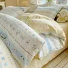 Conjunto de Roupa de Cama de Quatro Peças 100% Algodão 2026 Novo Estilo Capa de Edredom 100% Algodão Lençol de Cima Lençol com Elástico Dormitório de Estudante Cama de Solteiro Conjunto de Três Peças 3