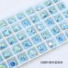 Rhinestones Cuadrados de 10 mm para Uñas Dongzhou, Cristales Cuadrados y Redondos Coloridos de Uñas Artísticas DIY de Moda, Decoraciones Cuadradas para Uñas al por Mayor