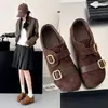 Zapatos Birkenstock de gamuza retro súper suaves sin cordones para mujer, nuevos zapatos casuales Mary Jane de doble hebilla de otoño 2026, mocasines