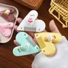 Cortador de Franja de Estudante Desenho Animado, Cortador de Cabelo Ursinho Fofo, Pente de Cabelo Infantil e Adulto, Aparador de Cabelo, Ferramenta de Desbaste Portátil