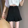 Falda Mini de Minifalda de Mezclilla Plisada Estilo Coreano Adelgazante Nueva Verano 2026 para Mujer Versátil de Cintura Alta Línea A Casual Bodycon