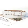 Cinturón de Hebilla de Pin Plateada de Alta Gama para Mujer, Piel Sintética, Estilo Sencillo Transfronterizo para el Día a Día, Cinturón Versátil para Traje de Mujer, En Stock