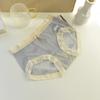 Primavera y Verano Nuevo Ropa Interior de Encaje Ultradelgada para Niña Cintura Media Sin Costuras Secado Rápido Sexy Fresca Transpirable Calzones para Dama