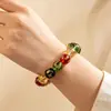Atacado de fábrica mantra de seis caracteres pulseira de contas de cinco elementos de cristal pulseira de contas de transferência para homens e mulheres casais pulseira de contas de suprimento vivo