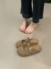 Pantuflas Retro Ken para Mujer 2026 Verano Nuevas Zapatillas de Suela Gruesa con Hebilla Cuadrada y Punta Cerrada para Uso en Exteriores Zapatos Birkenstock