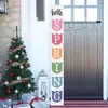 Nuevo producto transfronterizo: Letrero vertical de bienvenida de madera para porche y patio de granja de temporada Decoración navideña letrero de pie