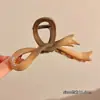 Pinza para el pelo con lazo degradado para mujer 2026 Estilo nuevo Pinza para el pelo con un toque de alta gama, Exquisita pinza de tiburón para el pelo en la parte trasera de la cabeza