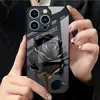 Aplicable a Apple 18PRO Funda de Vidrio Templado 17PROMAX Negra Rosa Cubierta Protectora iPhone16 Flores 17E