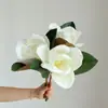 Pegamento de alta calidad, cabeza única, flor de magnolia grande simulada, flor artificial de plástico, proyecto de boda, paisajismo, injerto de árboles