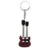 Serie de Guitarra Más Vendida Transfronteriza Llavero Colgante para Mochila Llavero Accesorios DIY Llavero de Goma Blanda de PVC Decoración