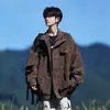 Chaqueta de Cuello Alto de Cuero PU de Alta Gama Americana para Hombres y Mujeres Marca de Moda Scoundrel Fresca Holgada Casual Estilo Pareja Motociclista Chaqueta de Cuero Ropa de Abrigo
