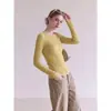 Otoño 2026 Nuevo Estilo Francés Elegante Minimalista Textura Rayas Horizontales Adelgazante Versátil Suéter de Punto para Mujer