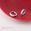 Conjunto de Brincos Nalan Prata de Lei S925 com Diamante Coração Brilhante Geométrico Coração Brincos G3863