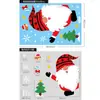 Decoração de Natal Transfronteiriça Floco de Neve Adesivos de Vidro de Janela Decoração de Festa de Natal Presente Papai Noel Adesivos Estáticos