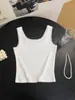 Top sin mangas blanco con lazo de encaje para mujer, Ropa exterior de verano, Capa interior anti-exposición, Camisola de estilo dulce y picante