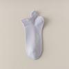 Calcetines de Azulejo 98% Algodón para Primavera y Verano para Mujer de Algodón Tubo Corto Boca en V Lateral Color Sólido Simples Sin Costuras Calcetines Antibacterianos