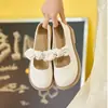 Zapatos Mary Jane de nuevo estilo inspirados en Chanel para mujer, colección de otoño 06, suela blanda, punta redonda, moño, mocasines bajos, zapatos casuales para mujer