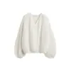Sumeihui 2026 Primavera Temprana Nuevo Estilo Ambiente Suave y Perezoso Cardigan Holgado de Punto Esponjoso con Agujeros Tot para Mujer
