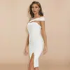 Vestido de fiesta Yizhilian de un hombro con huecos y diseño irregular de vendaje, sexy para discoteca, ajustado para mujer, transfronterizo