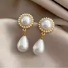 Pendientes de Moda con Nuevo Diseño Coreano, Elegantes Pendientes con Colgante de Perla, Súper de Hada, Pendientes Suaves y Sencillos
