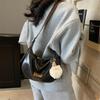 Bolsa Meia-Lua Estilo Ocidental Casual com Textura Nova Primavera 2025 Tendência de Moda Bolsa Transversal de Ombro Feminina Bolsa para o Dia a Dia