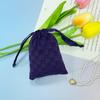 Bolsa de Franela a Cuadros con Cordón, Bolsillo, Empaque de Joyería, Batería Externa, Audífonos, Cosméticos, Bolsa de Almacenamiento con Cordón