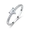 Nuevo anillo de plata S925 con piedra de corazón de moissanita, diseño moderno y simple, joyería clásica de forma de corazón de nicho