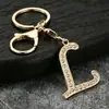 Estilo Coreano Transfronteiriço Nova Liga de Zinco Strass Fonte 26 Letras Inglesas Chaveiro Pingente Fabricante de Presentes Transfronteiriços