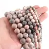 Piedra Zebra Rosa Mate Cuentas Sueltas Piedra Zebra Rosa Mate Cuentas Redondas Hecho a Mano Accesorios para Joyería DIY Productos Semiacabados Venta al por Mayor