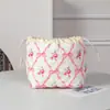 Bolsa de Maquillaje Acolchada de Gran Capacidad Transfronteriza para Mujer, Bolsa de Almacenamiento Tipo Concha Portátil de Gama Alta, Saco Simple con Cordón para Viaje
