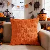 Funda de Almohada Acolchada Creativa de Calabaza Fantasma para Halloween Ambiente Festivo Cojín Decorativo para Sofá Sala de Estar