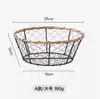 Cesta Ovalada para Pan Estilo Retro Europeo, Cesta de Almacenamiento Tejida con Alambre de Hierro, Cesta para Snacks, Cesta de Exhibición para Horneado
