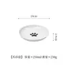 Prato para Pet Estilo Simples com Padrão de Garra de Gato e Espinha de Peixe com Base de Silicone Tigela de Cerâmica Tigela de Arroz para Gato Tigela para Gato Tigela para Cachorro Anti-virada