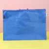 Padrão de Futebol Bolsa com Zíper A4 Bolsa para Arquivos Oxford Bolsa Impermeável para Documentos Bolsa de PVC A4 Lona com Logo Impresso