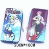 Cartera corta de PU para hombre y mujer con cola de hada, billetera para adolescentes, estudiantes, anime, Hokage, monedero gris