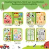 Placa de Aprendizagem de Feltro Amazon Transfronteiriça Fazenda Animal Feltro Placa Ocupada Montessori Iluminação Placa de Educação Infantil